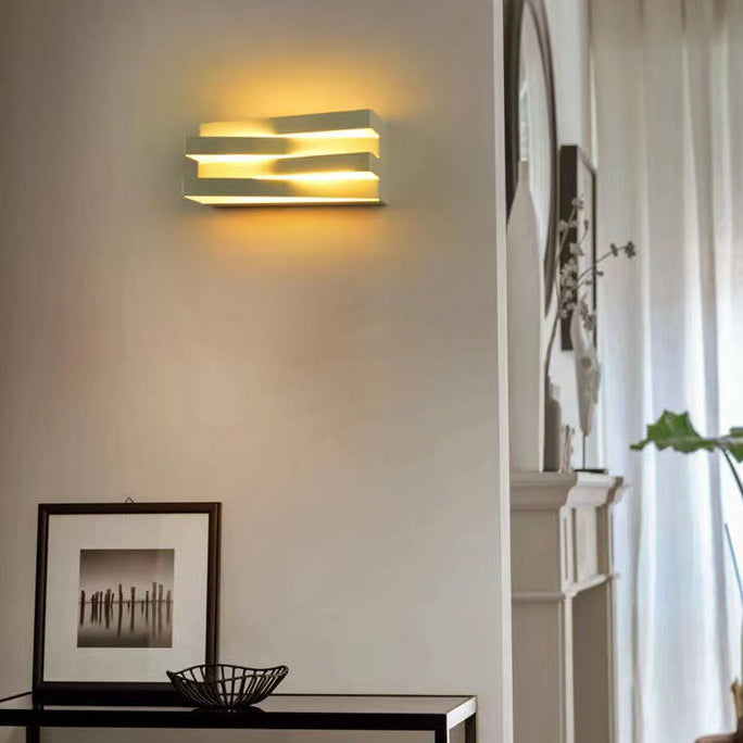 Iron Rectangular Up Down Wall Lamp