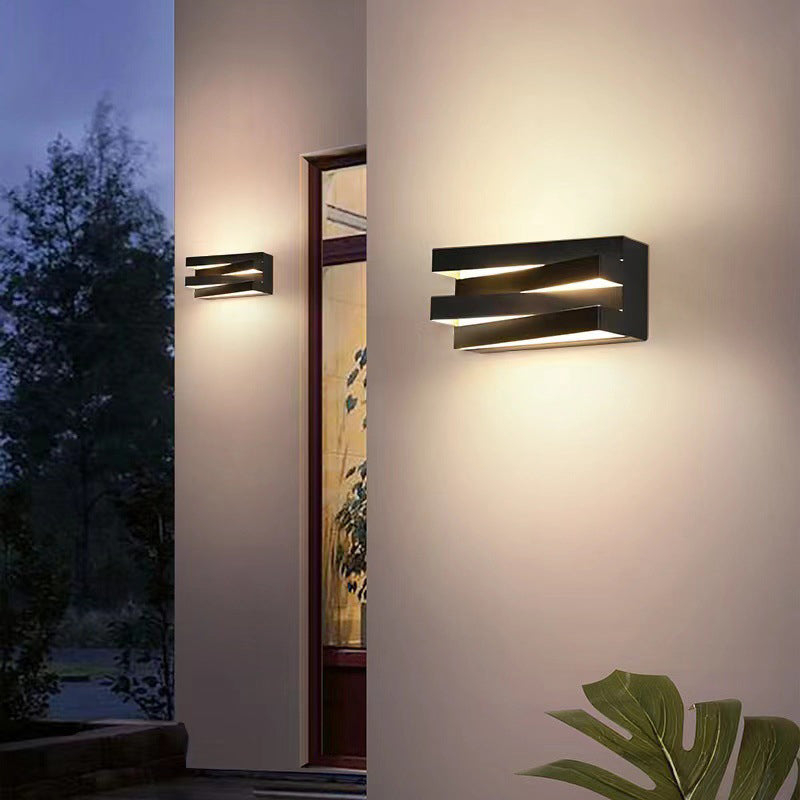 Iron Rectangular Up Down Wall Lamp