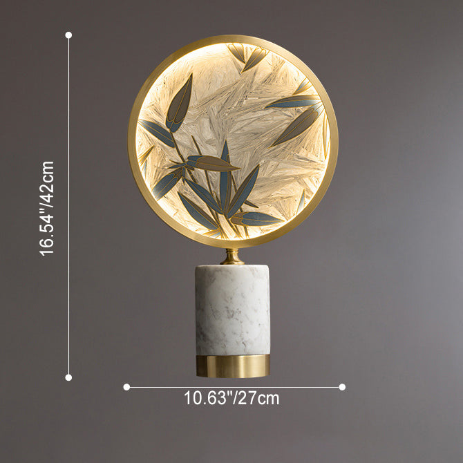 Brass Marble Glass Glaze Table Lamp