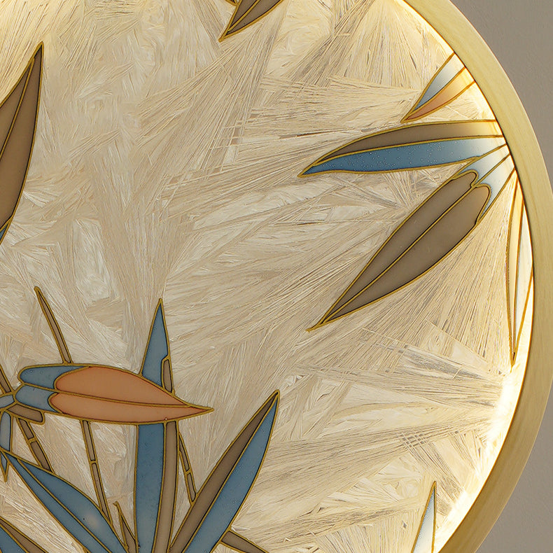 Brass Marble Glass Glaze Floor Lamp