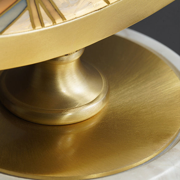 Brass Marble Glass Glaze Table Lamp