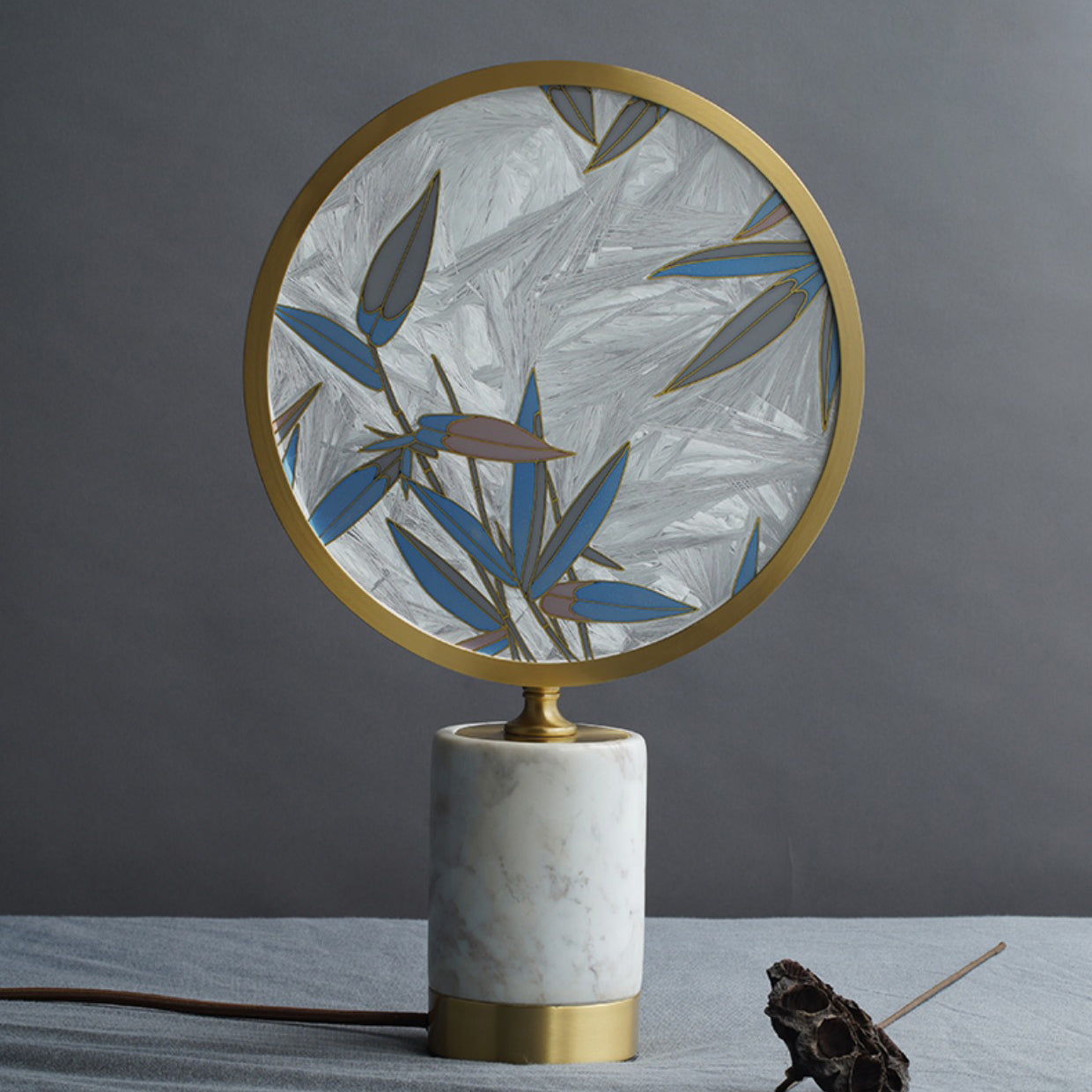 Brass Marble Glass Glaze Table Lamp