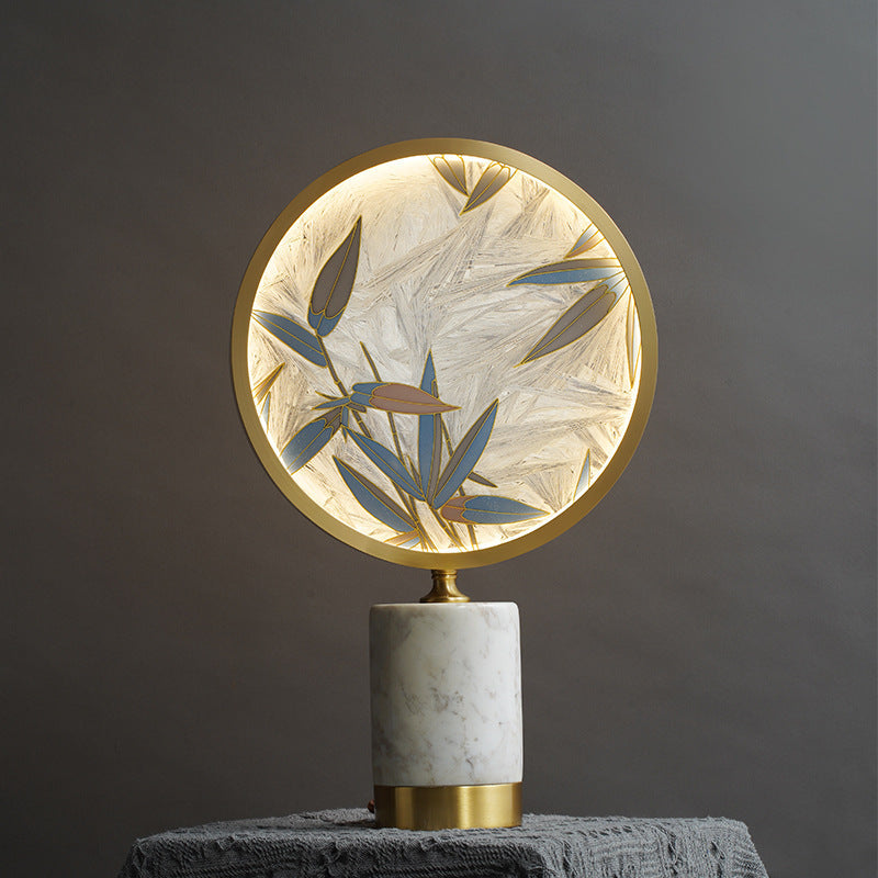 Brass Marble Glass Glaze Table Lamp