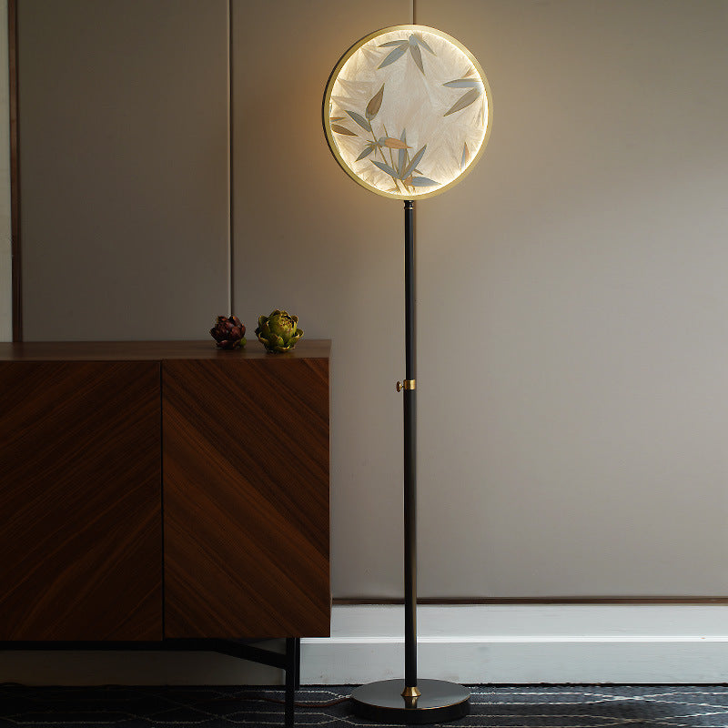 Brass Marble Glass Glaze Floor Lamp