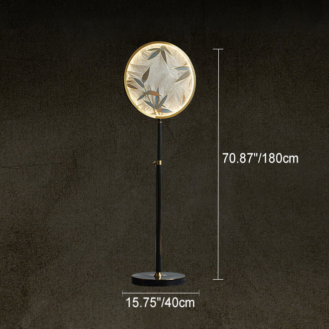 Brass Marble Glass Glaze Floor Lamp