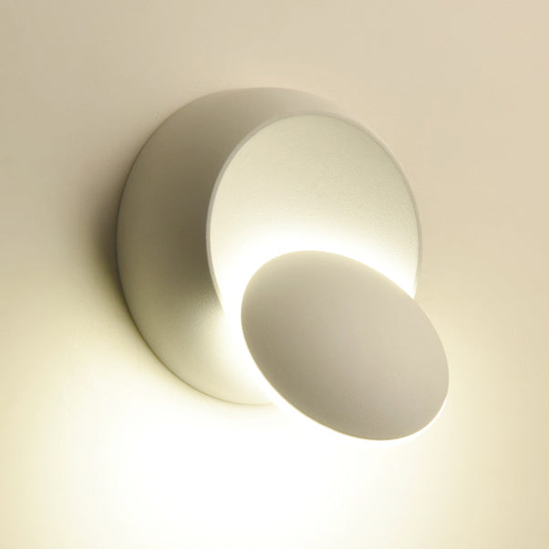 Iron Round Eclipse Rotatable Wall Lamp