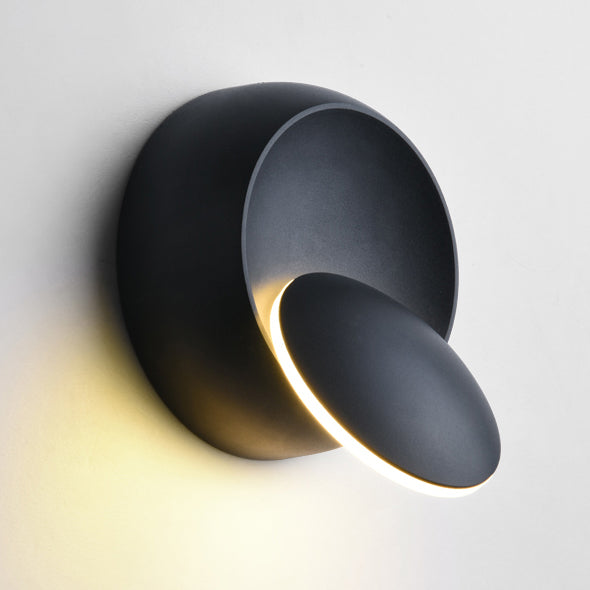 Iron Round Eclipse Rotatable Wall Lamp