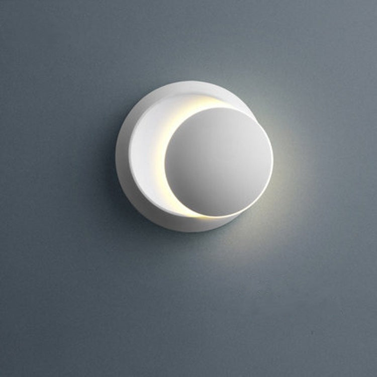Iron Round Eclipse Rotatable Wall Lamp