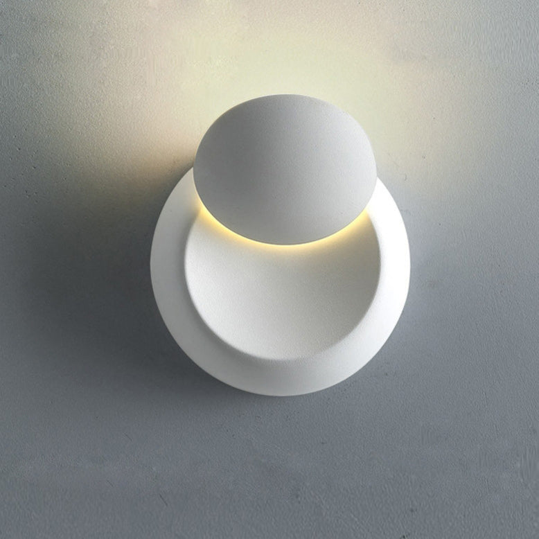 Iron Round Eclipse Rotatable Wall Lamp