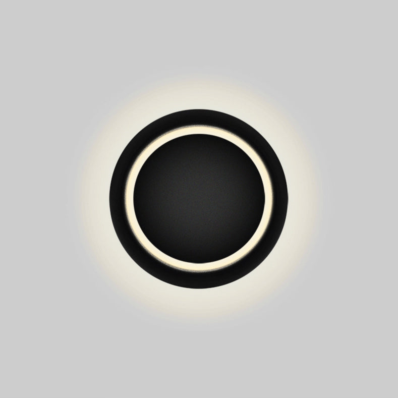 Iron Round Eclipse Rotatable Wall Lamp