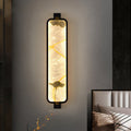 Iron Brass Glass Rectangular Wall Lamp