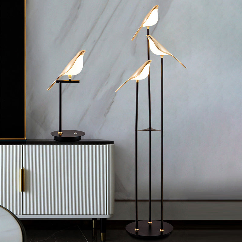 Zinc Alloy Acrylic Bird Table Lamp