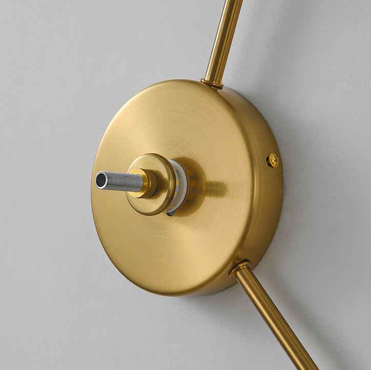 Iron Glass Round Streak Wall Lamp