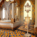 Brass Glass Dome Cylinder Floor Lamp