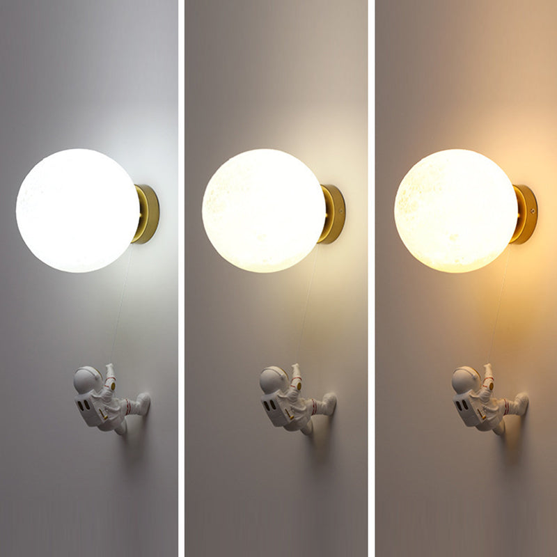 Kids Resin Glass Ball Wall Lamp