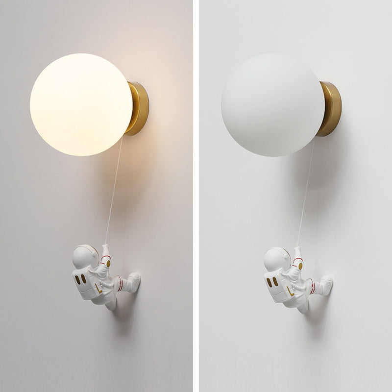 Kids Resin Glass Ball Wall Lamp