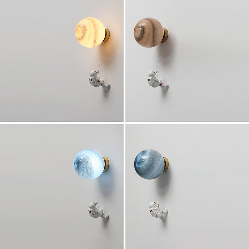 Kids Resin Glass Ball Wall Lamp