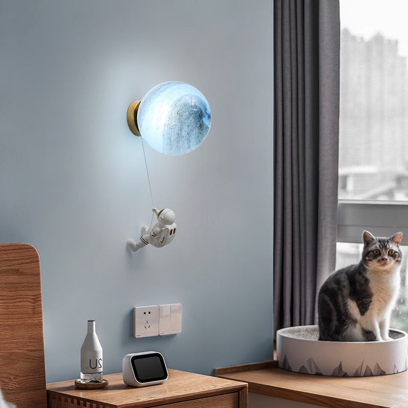 Kids Resin Glass Ball Wall Lamp