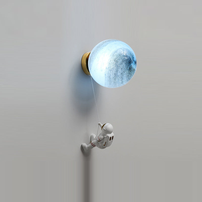 Kids Resin Glass Ball Wall Lamp