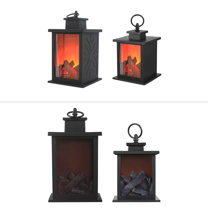 ABS Simulated Flame Fireplace Table Lamp