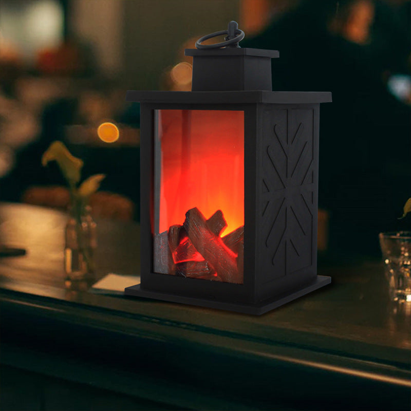 ABS Simulated Flame Fireplace Table Lamp