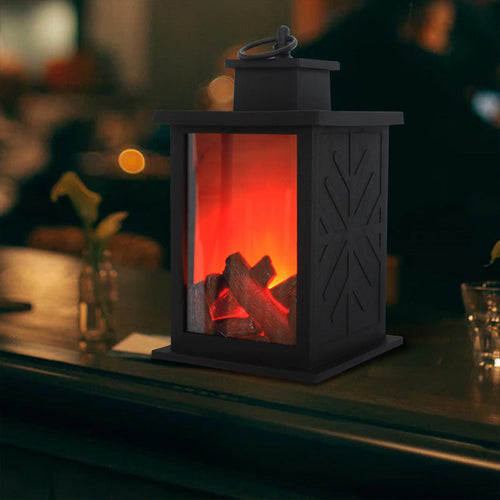 ABS Simulated Flame Fireplace Table Lamp
