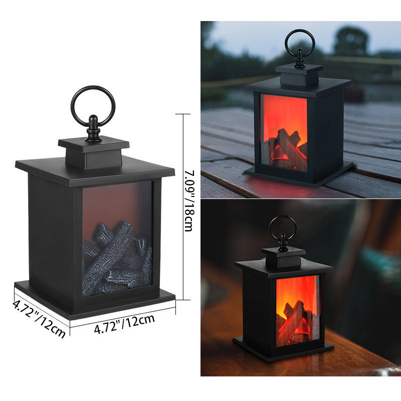 ABS Simulated Flame Fireplace Table Lamp