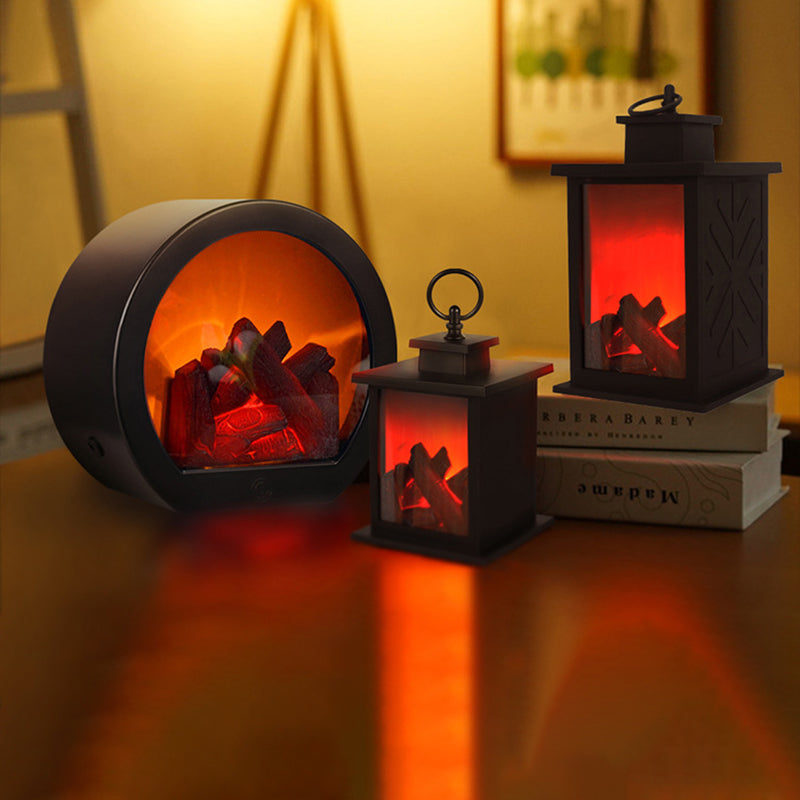 ABS Simulated Flame Fireplace Table Lamp