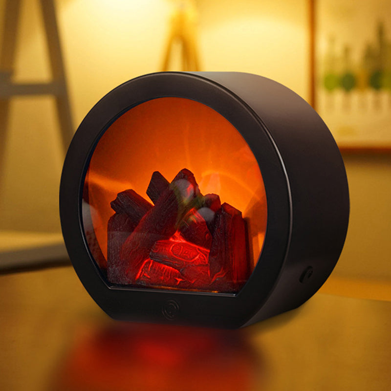 ABS Simulated Flame Fireplace Table Lamp