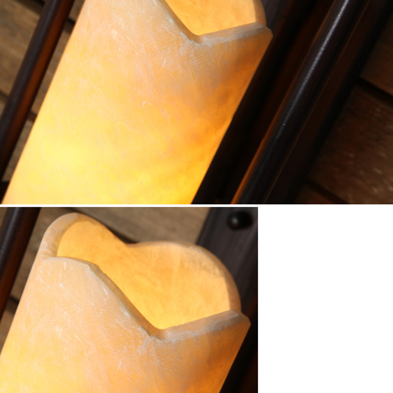 Iron Marble Cylinder Petal Wall Lamp