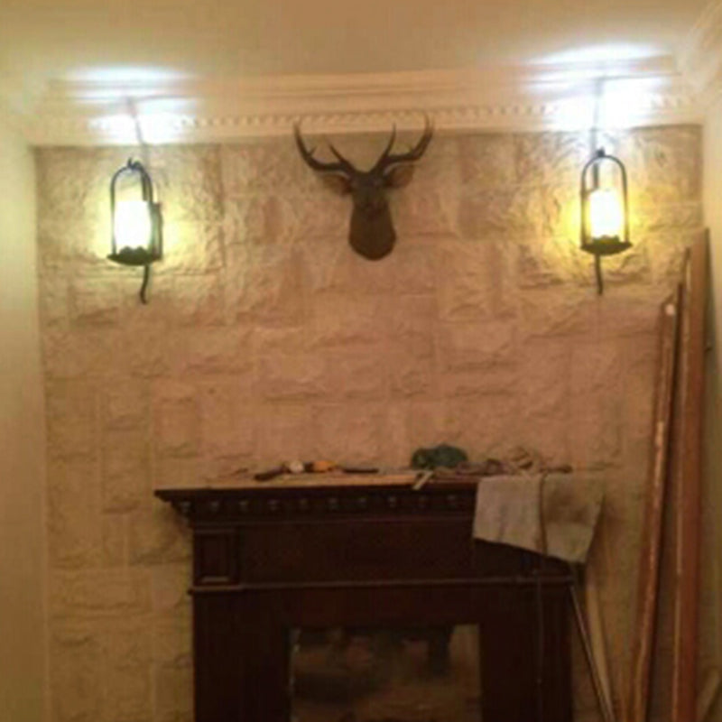 Iron Marble Cylinder Petal Wall Lamp
