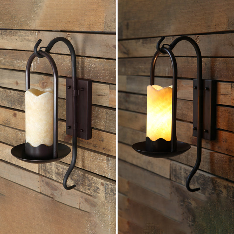 Iron Marble Cylinder Petal Wall Lamp