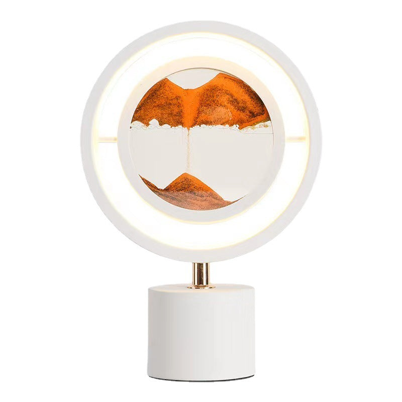 Metal Acrylic Silica Round Table Lamp
