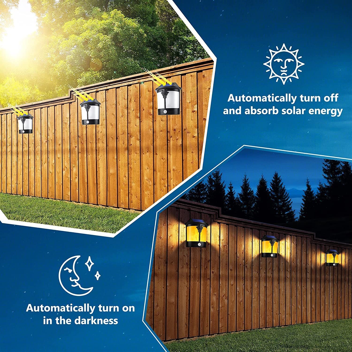 ABS Trapezoidal Flame Motion Outdoor Light