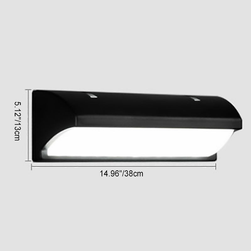 Aluminum PMMA Rectangular Patio Outdoor Light