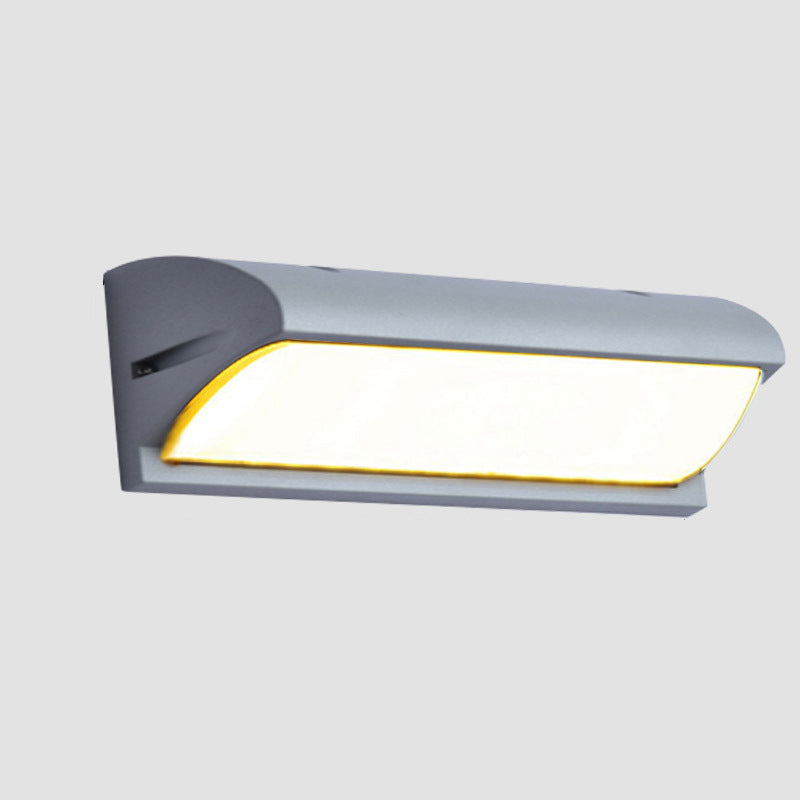 Aluminum PMMA Rectangular Patio Outdoor Light