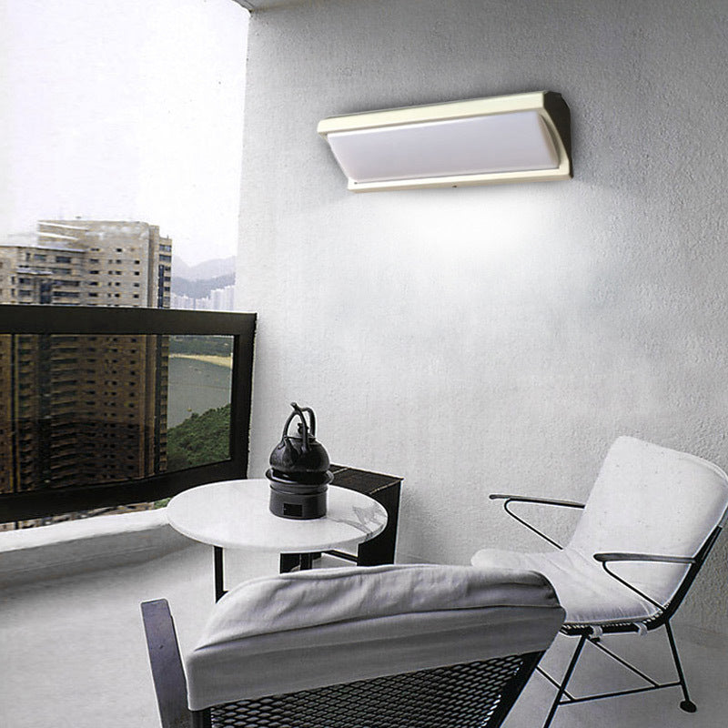 Aluminum PMMA Rectangular Patio Outdoor Light
