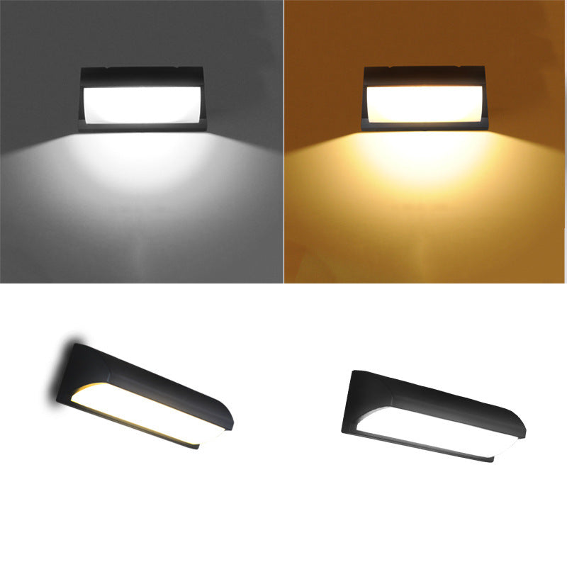 Aluminum PMMA Rectangular Patio Outdoor Light