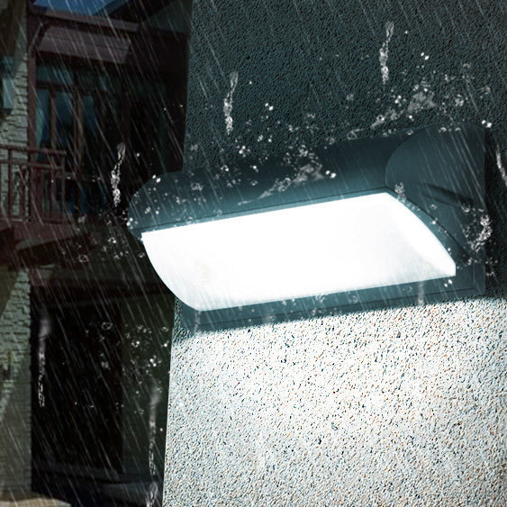 Aluminum PMMA Rectangular Patio Outdoor Light