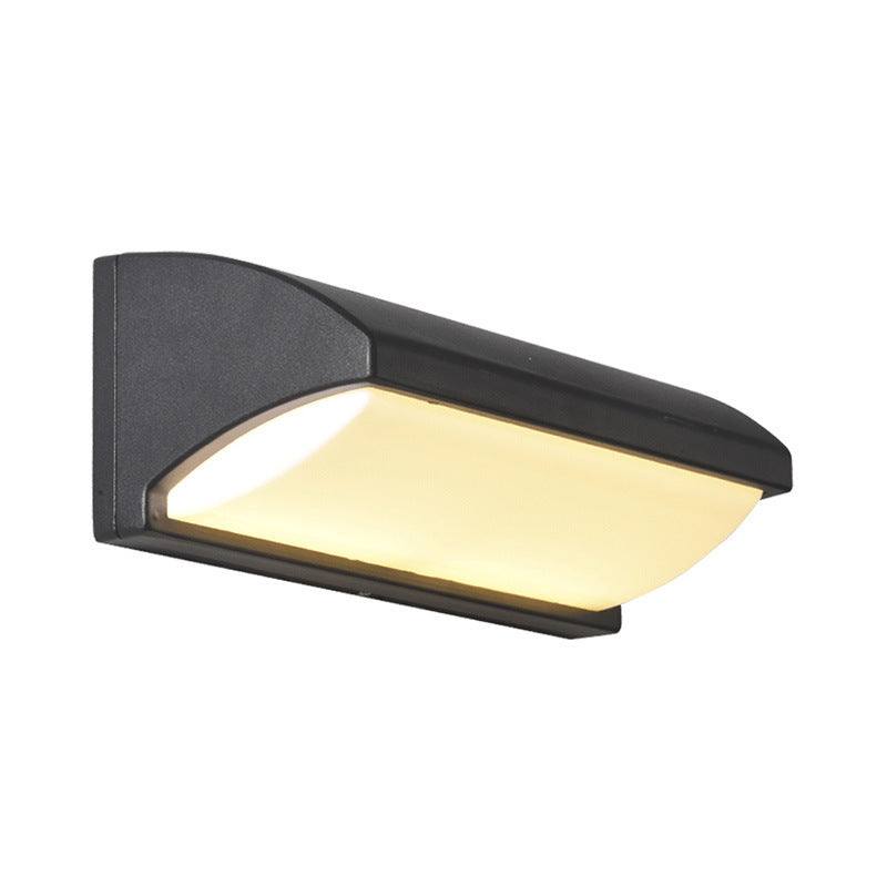 Aluminum PMMA Rectangular Patio Outdoor Light