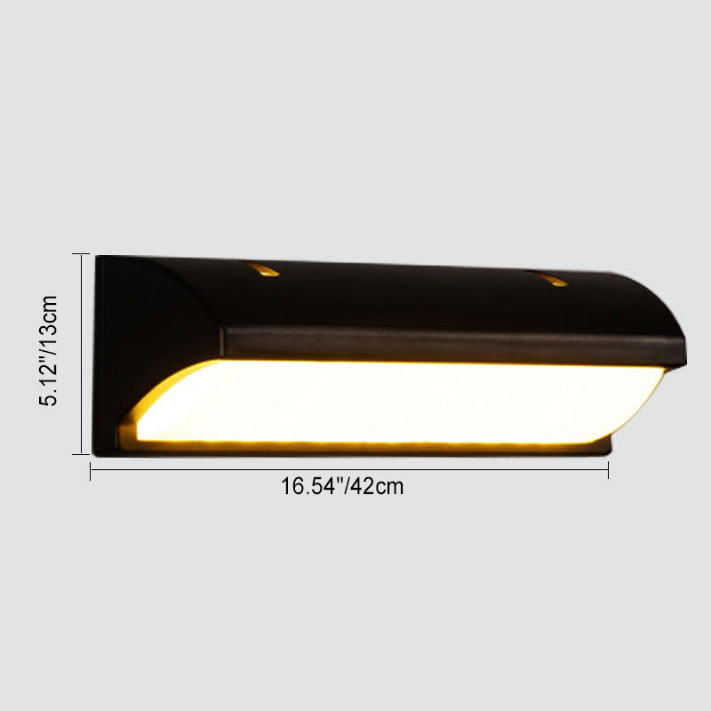 Aluminum PMMA Rectangular Patio Outdoor Light