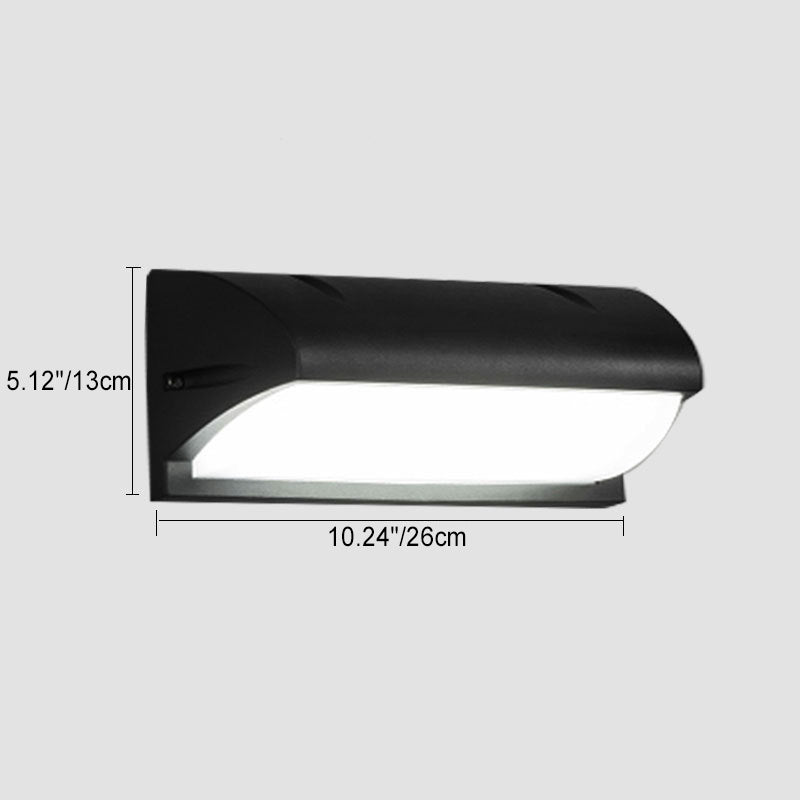 Aluminum PMMA Rectangular Patio Outdoor Light