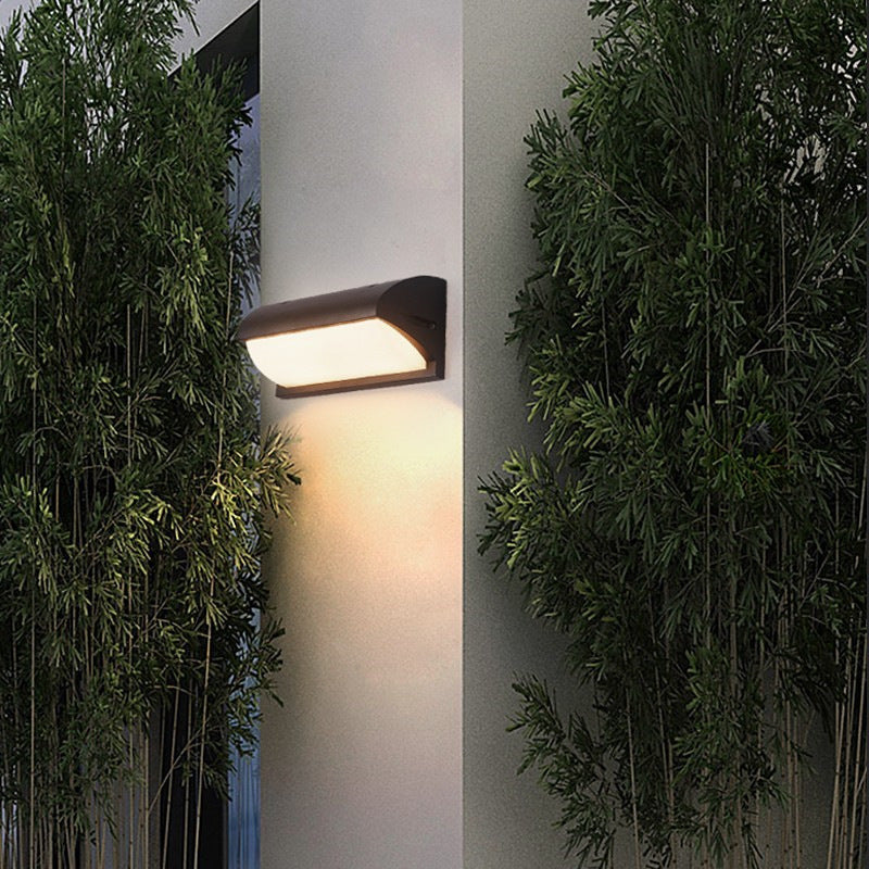 Aluminum PMMA Rectangular Patio Outdoor Light