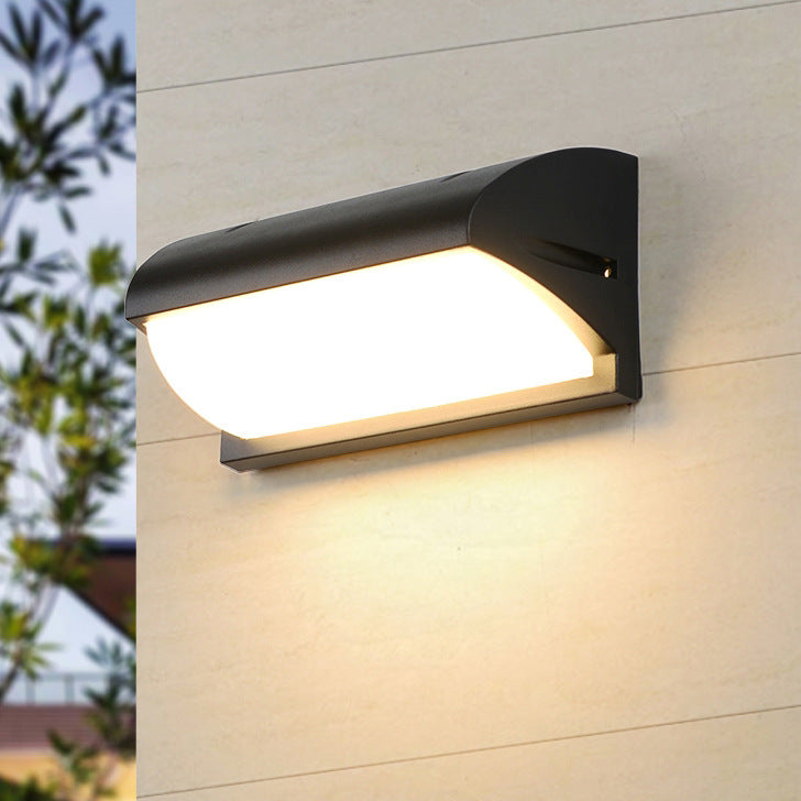 Aluminum PMMA Rectangular Patio Outdoor Light