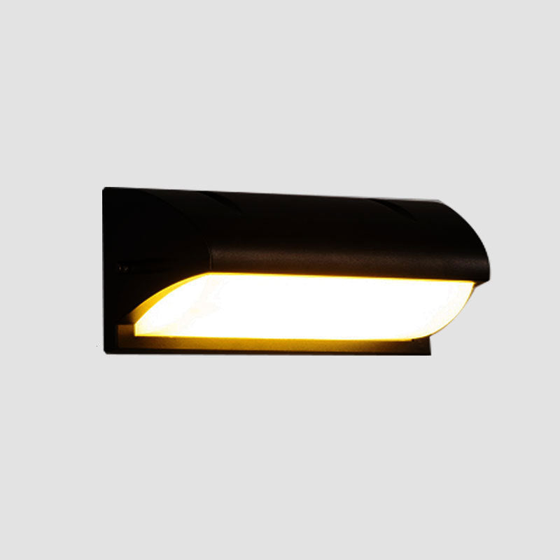 Aluminum PMMA Rectangular Patio Outdoor Light