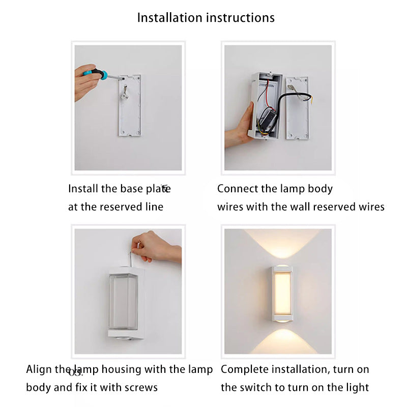 Aluminum PC Cylinder Cuboid Outdoor Light