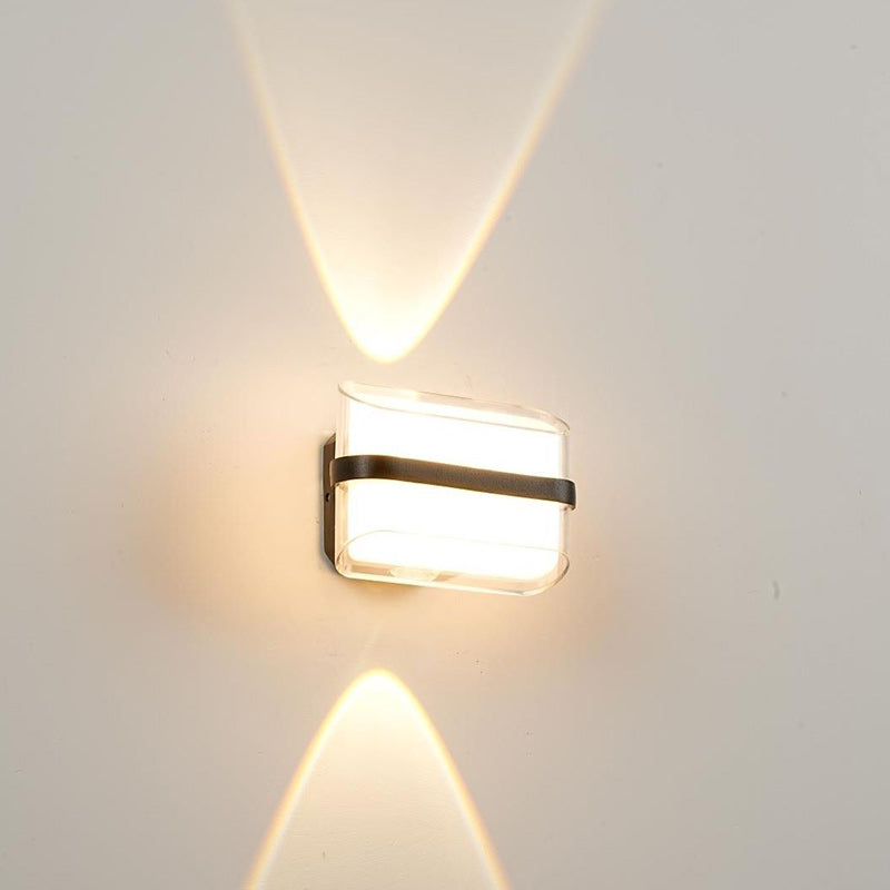 Aluminum Acrylic Ball Rectangular Outdoor Light