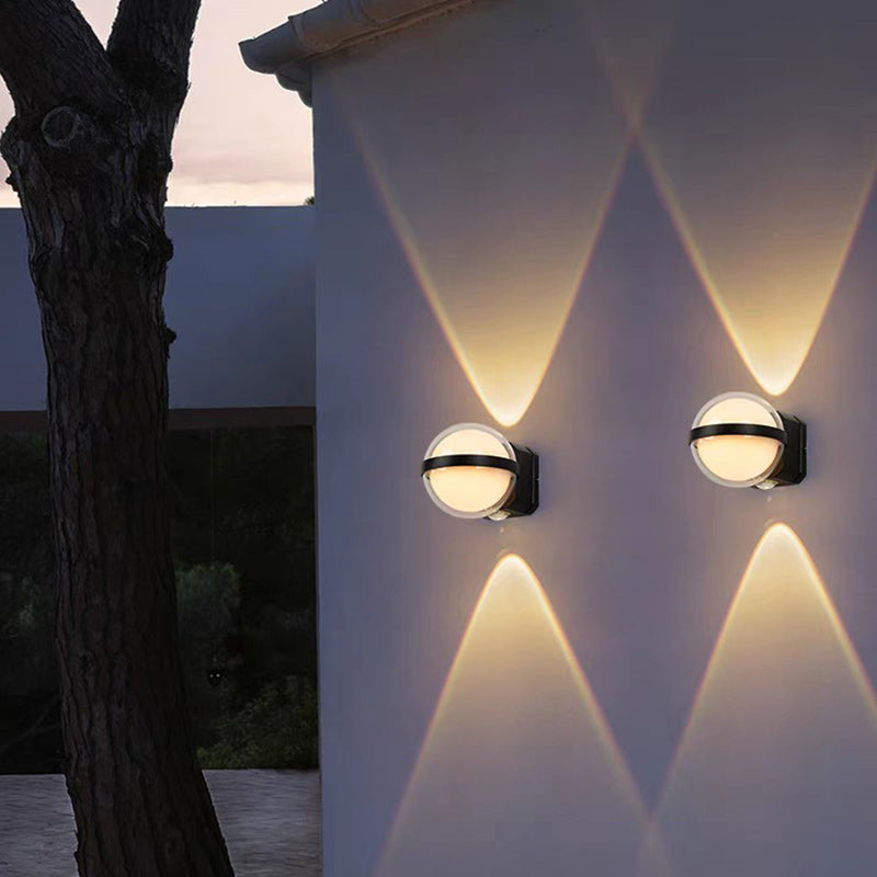 Aluminum Acrylic Ball Rectangular Outdoor Light