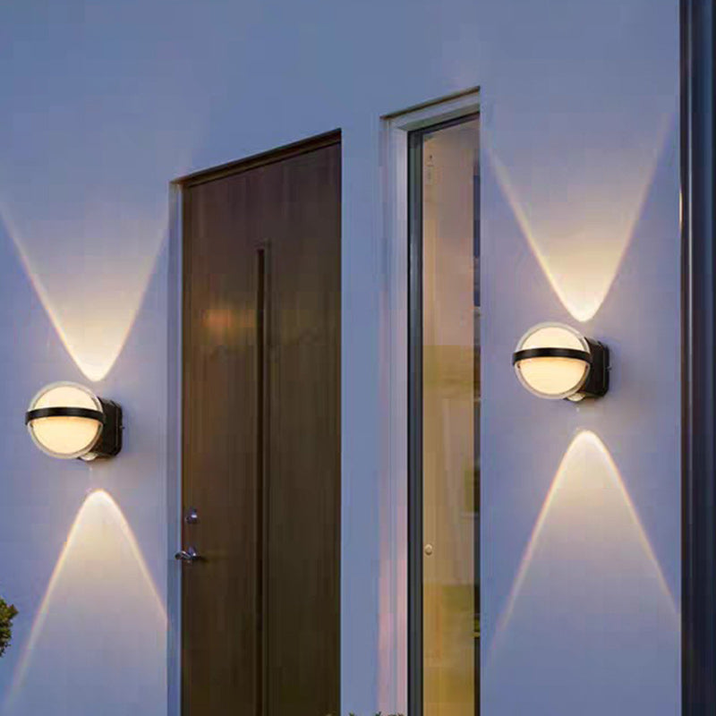Aluminum Acrylic Ball Rectangular Outdoor Light
