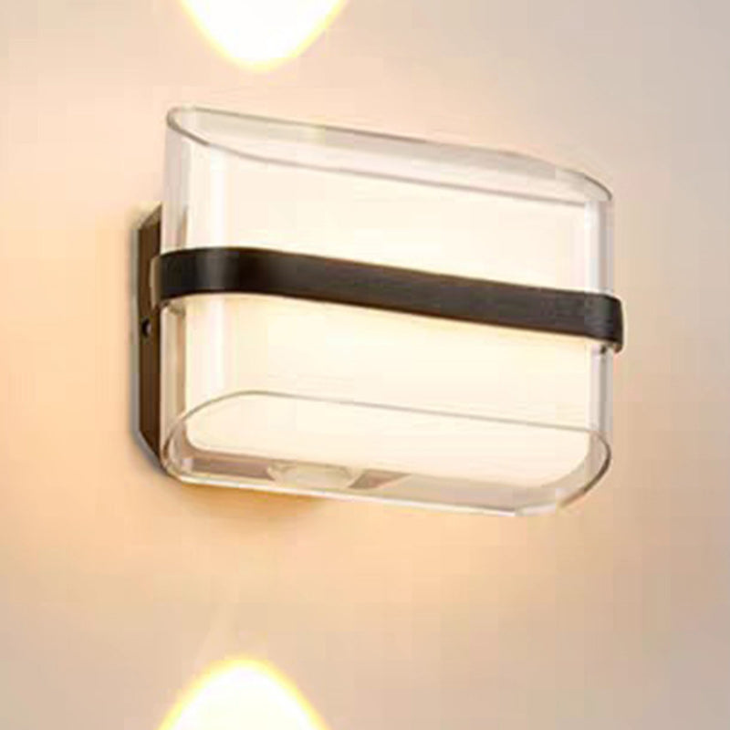 Aluminum Acrylic Ball Rectangular Outdoor Light